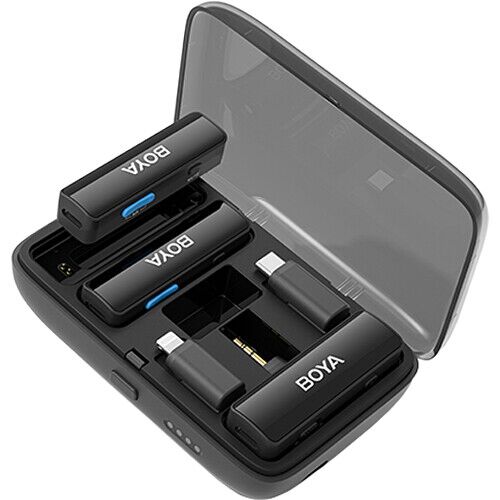 1692183023_1781747.jpg BOYA BOYALINK 2-Person All-in-One Wireless Microphone System with Interchangeable Connectors (2.4 GHz) - Image 1