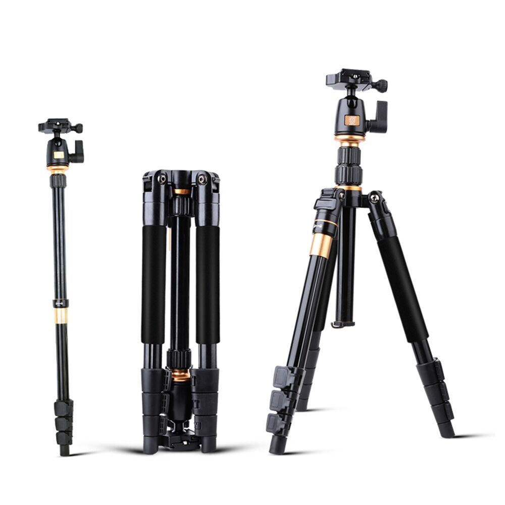 Professional-Extendable-QZSD-font-b-Q555-b-font-55-5-Inches-Aluminium-Alloy-Camera-Video-Tripod.jpg Beike Q-555 Traveller Tripod Plus Monopod - Image 1