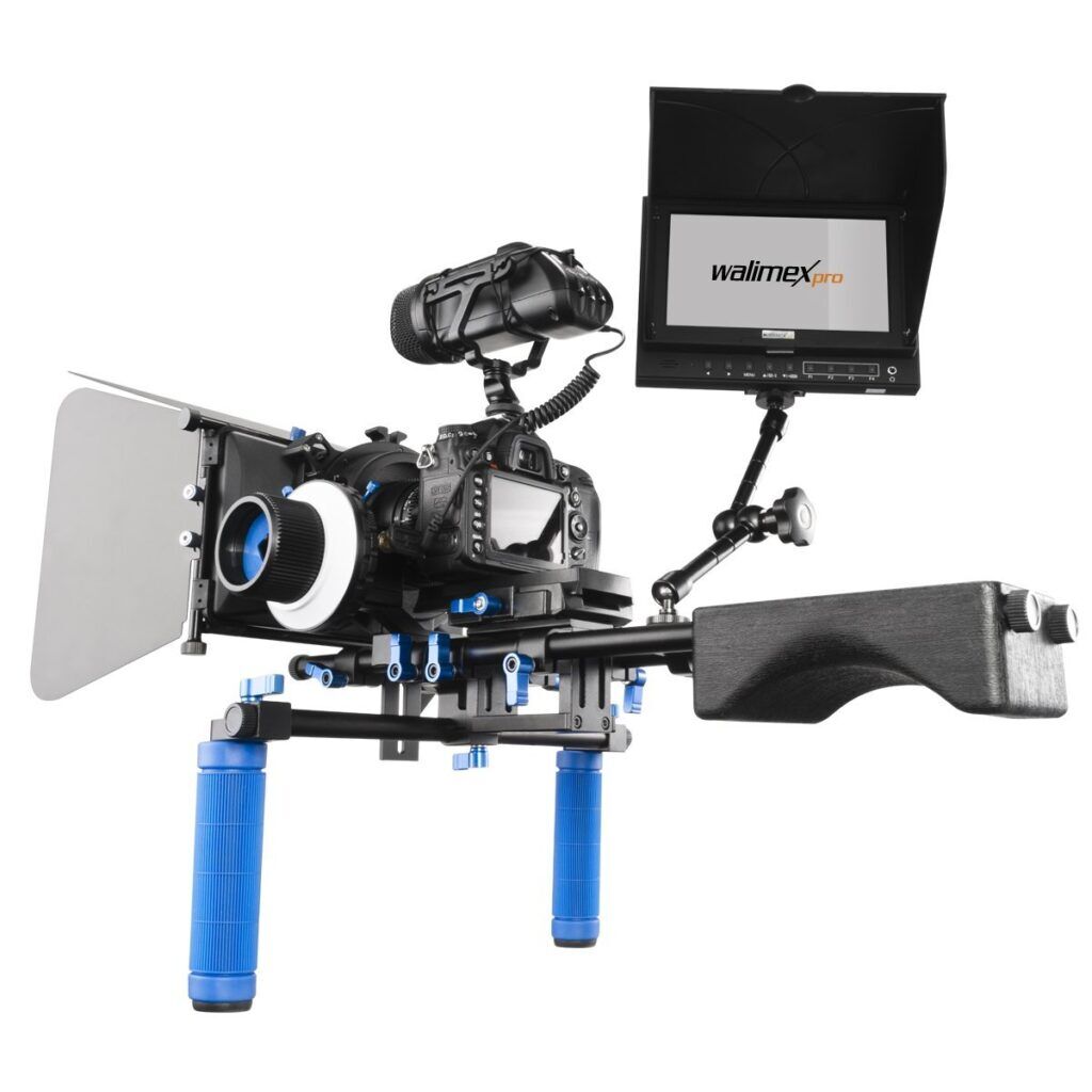 DSLR Shoulder Support Rig & Follow Focus & Matte Box - Image 1