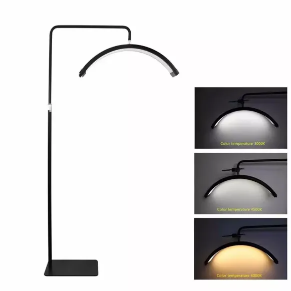 HD-M8X 28inch LED Half Moon Light for Makeup, Tattoo Artists and Eyelash light Beauty Eyebrow Photographic Lighting - Image 1