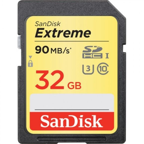 Sandisk SDHC 32GB Extreme 90MB/s Memory Card - Image 1