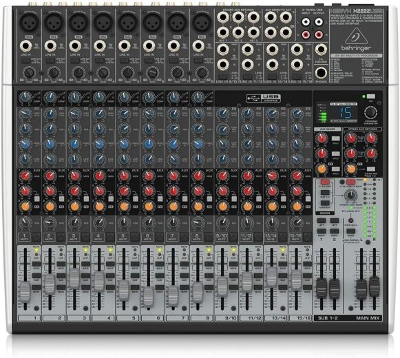 BEHRINGER-8-CHANNEL-MIXER.jpg Behringer Xenyx X2222USB Mixer with USB and Effects - Image 1