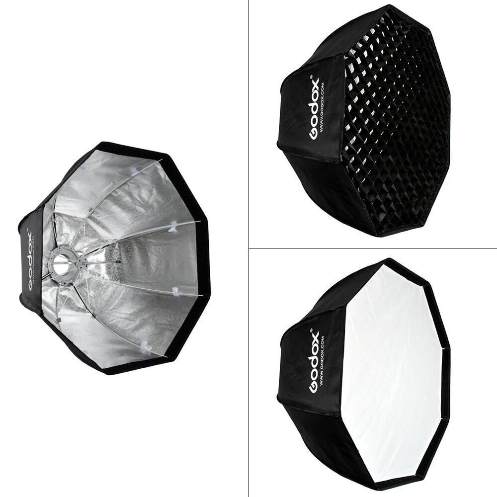 Octagon Umbrella Softbox 120cm Grid - Image 1