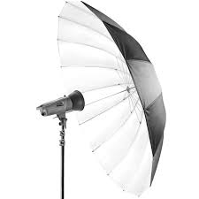 Studio Reflective Umbrella 185cm Black/Silver - Image 1