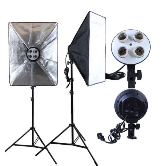 4 in 1 Bulb Softbox Setup (Pair) - Image 1