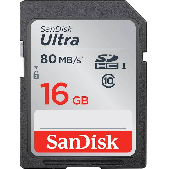 SanDisk 16GB 80MB Ultra UHS-I SDHC Memory Card - Image 1