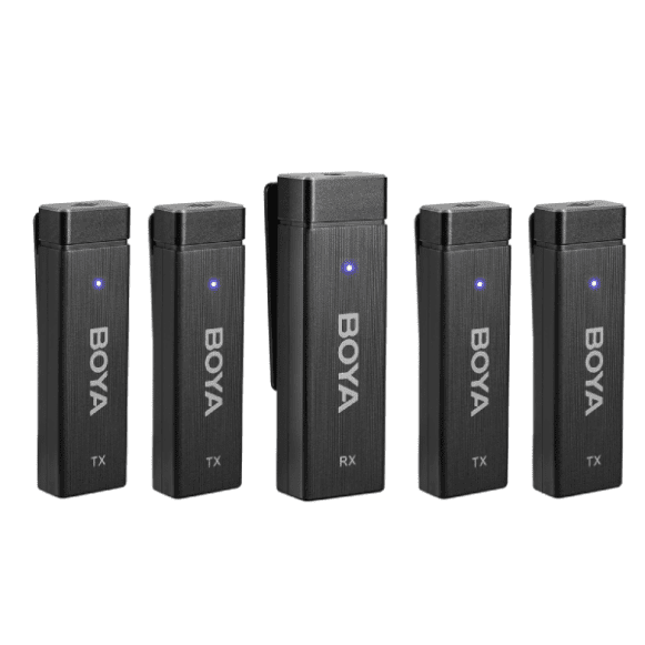 BOYA BY-W4 – 4 Microphone – Wireless Lavalier 2.4GHz Compact Microphone With 3 Year Warranty